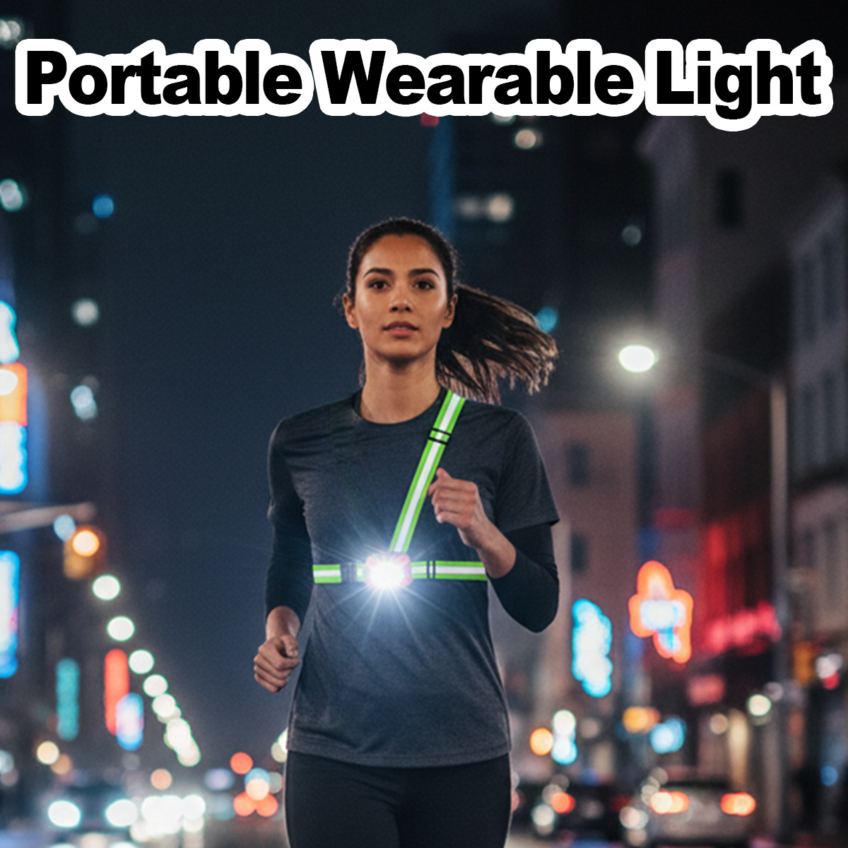 Reflective Running Gear Vest - Running Light USB Rechargeable Waterproof Lightweight
