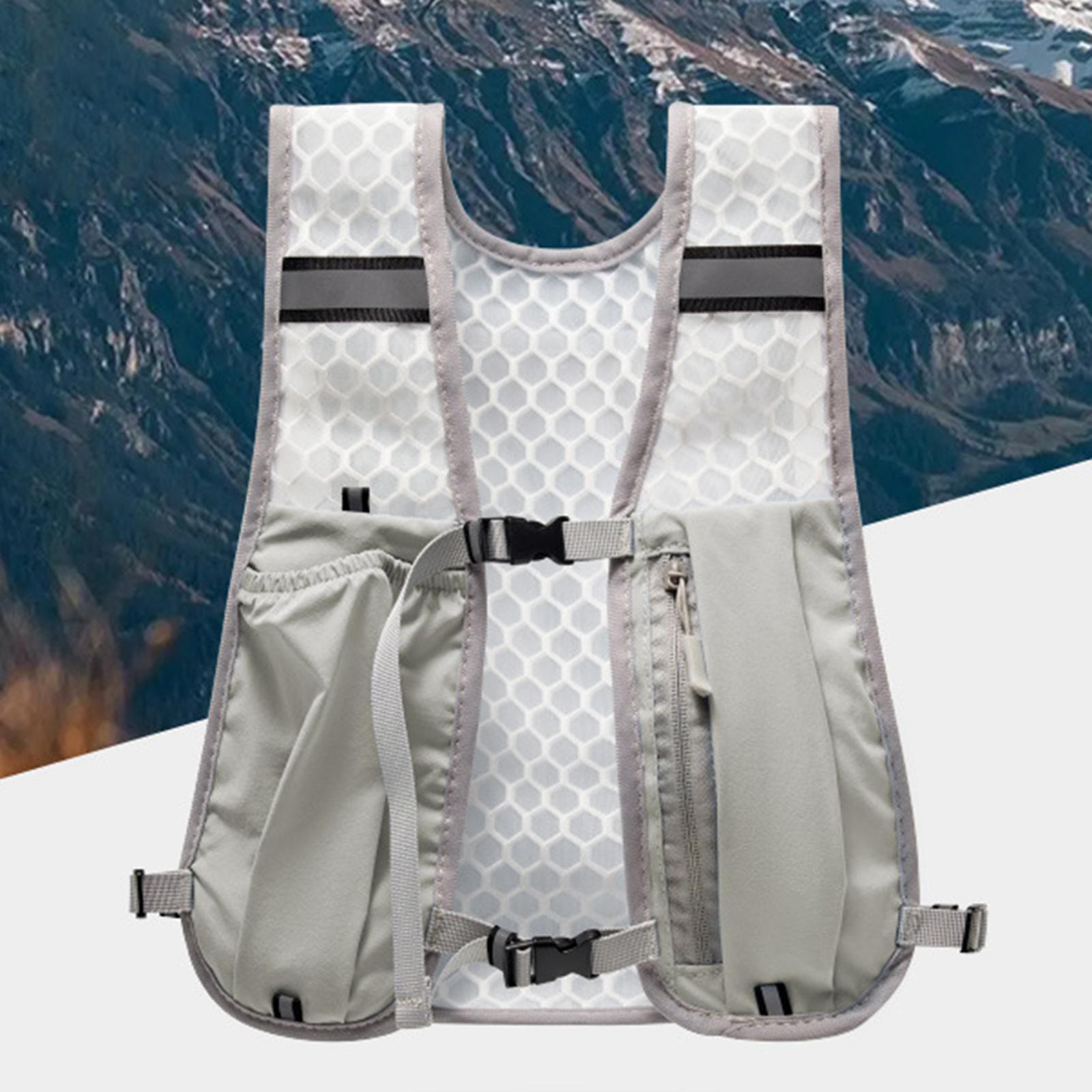 Reflective Running Gear Vest - Reflective Hydration Vest Pack Backpack Water