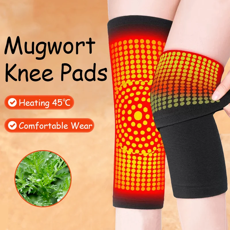 Running Gear In The Cold - Mugwort Knee Pads Self-Heating Warm Sports