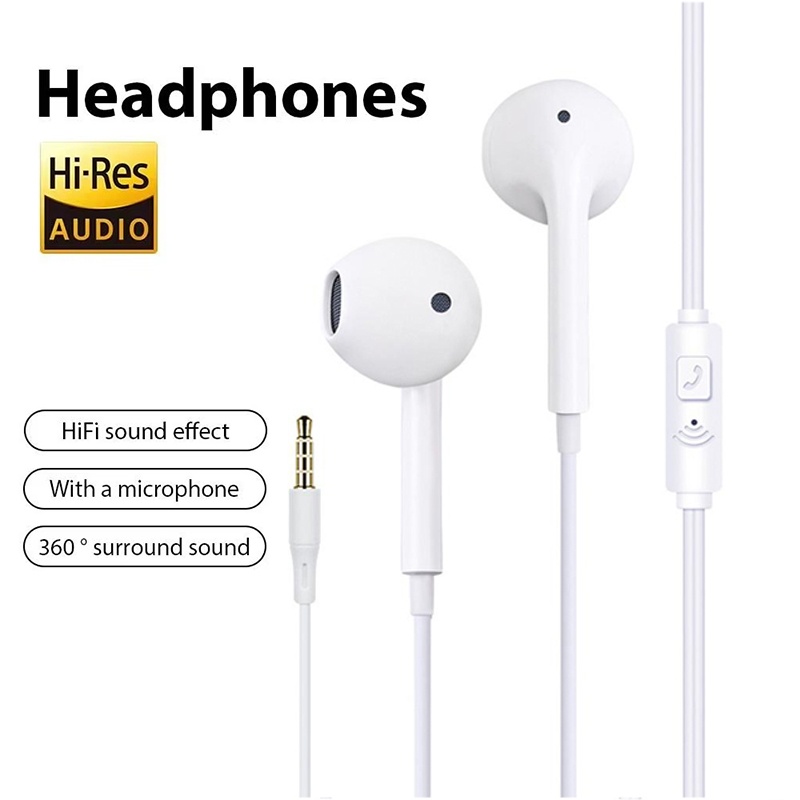 3.5mm Wired Earphone With Mic  - Running Gear Headphones recension och pris