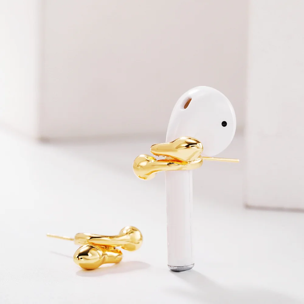 Anti-Lost Earring Gold Strap W - Earphone Sport Hook recension och pris