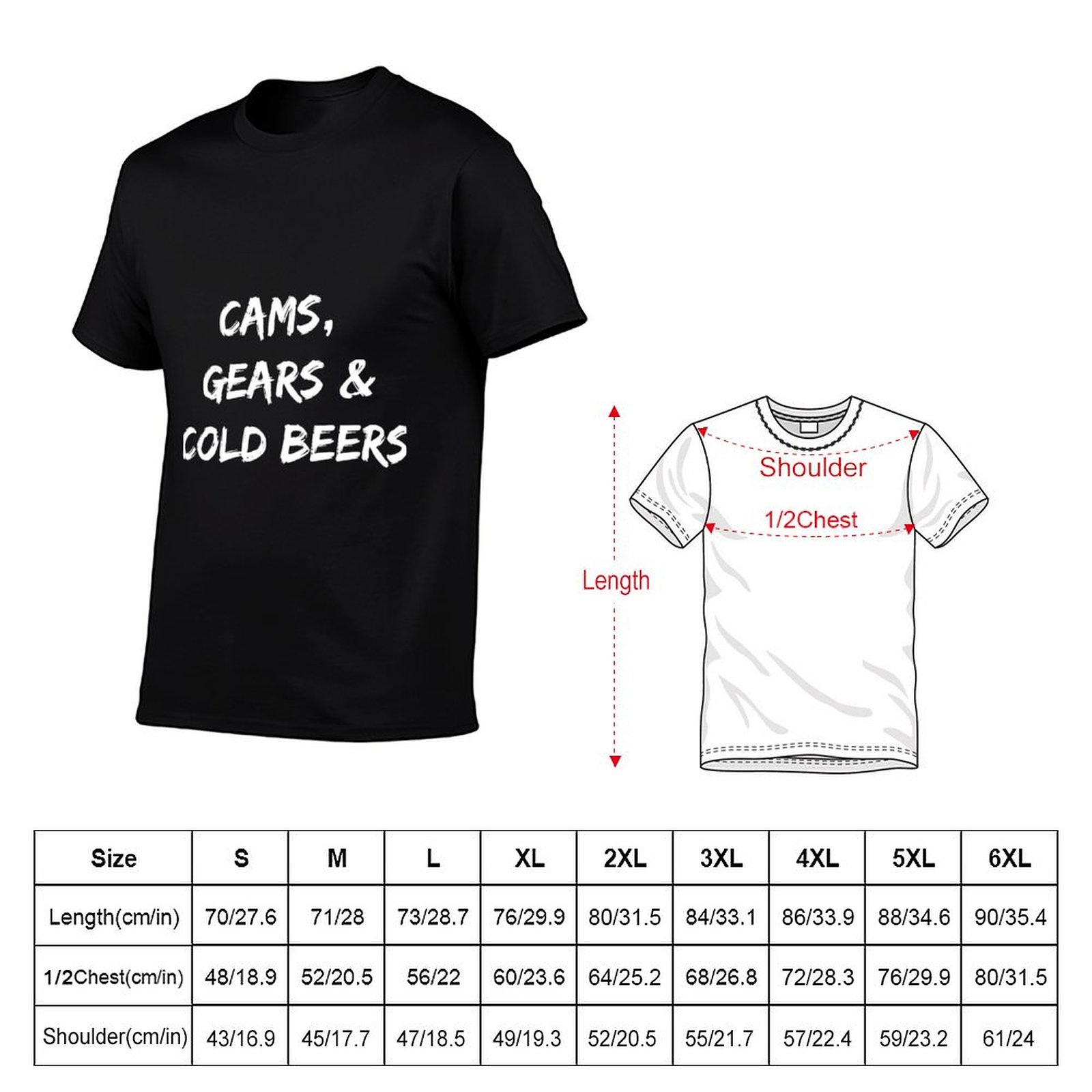 Cams, Gears & Cold Beers T-Shi - Running Gear In The Cold recension och pris