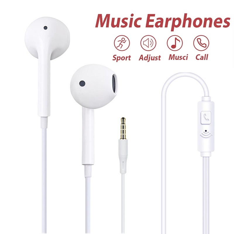 3.5mm Wired Earphone With Mic  - Running Gear Headphones recension och pris