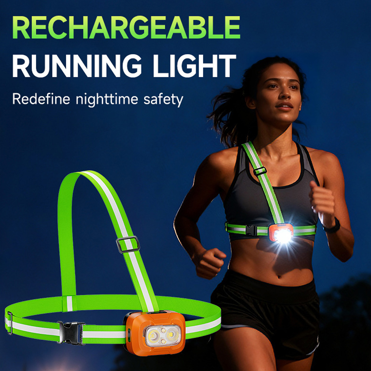 Running Light USB Rechargeable - Reflective Running Gear Vest recension och pris