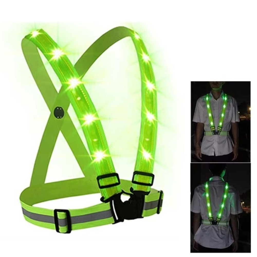 New Polyester LED Safety Vest  - Reflective Running Gear Vest recension och pris