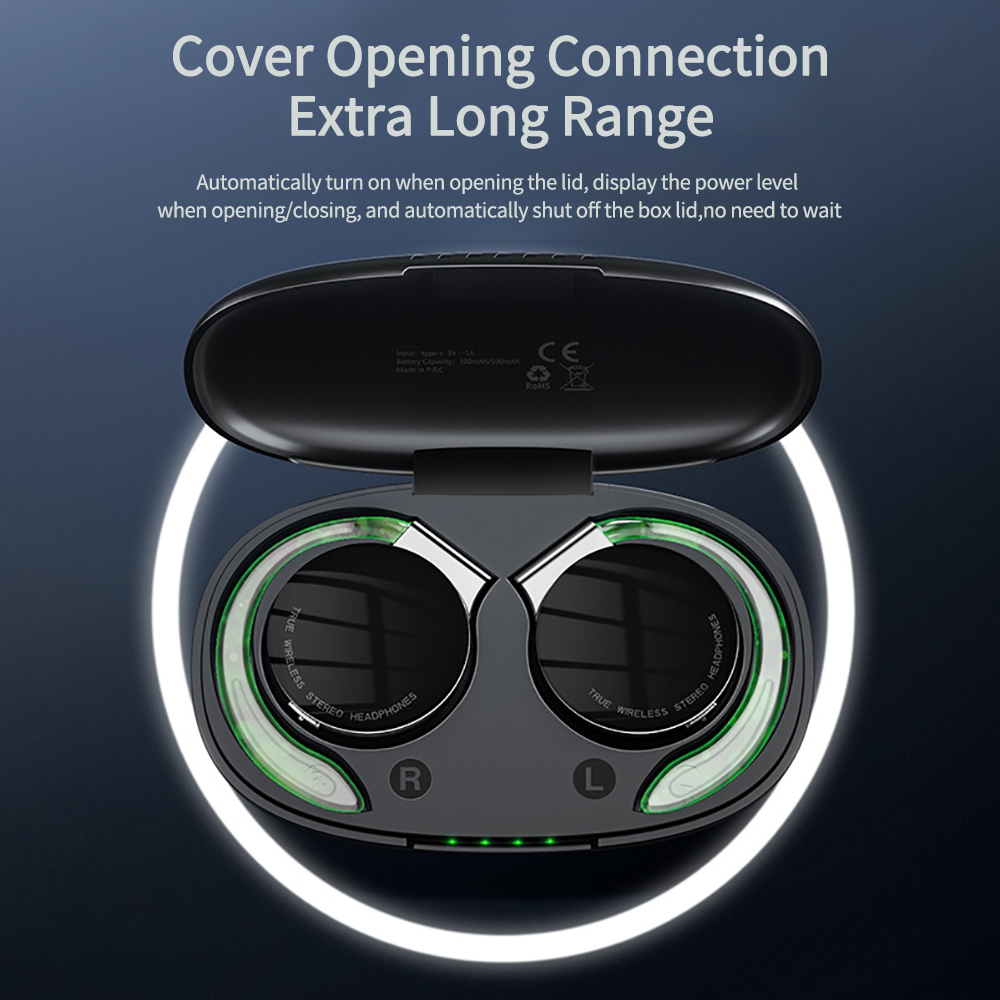 F2 TWS Wireless Bluetooth Head - Earphone Sport Hook recension och pris