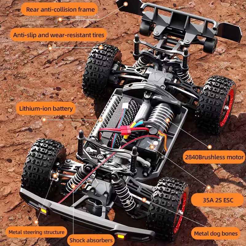 80KM/H Brushless RC Racing Car - Running Gear Truck recension och pris