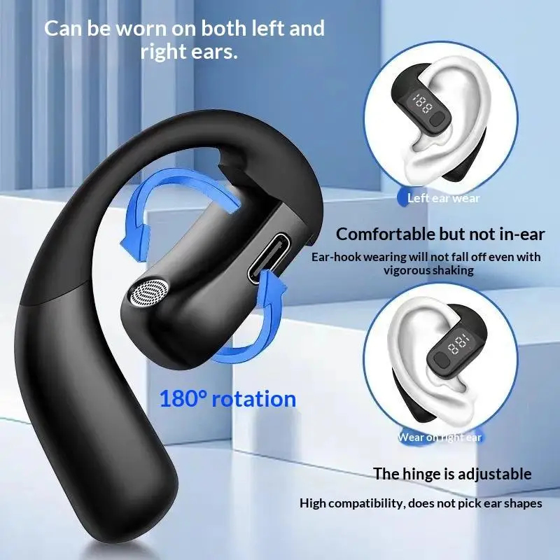 Bluetooth 5.4 180° Rotation Ad - Earphone Sport Hook recension och pris